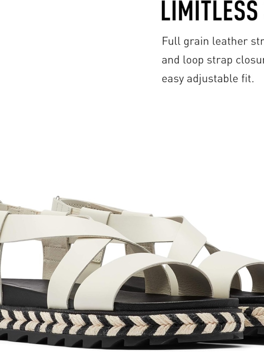 Sorel Cream Braided Platform Leather Sandals
